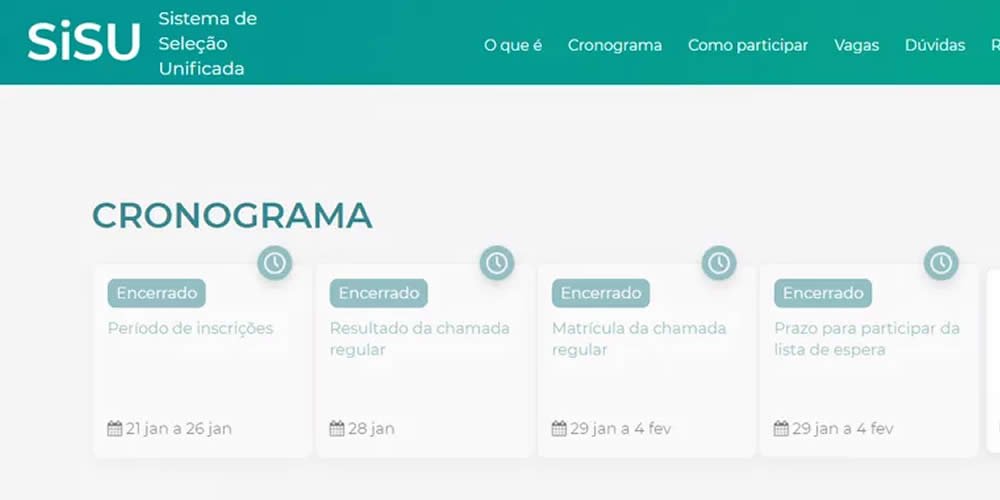 Após adiamento, MEC deve divulgar nesta segunda-feira a lista de espera do Sisu 2020