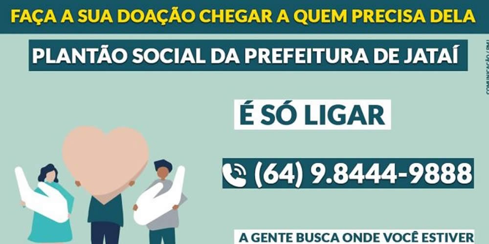 Faça uma doação segura através do Plantão Social da Prefeitura de Jataí