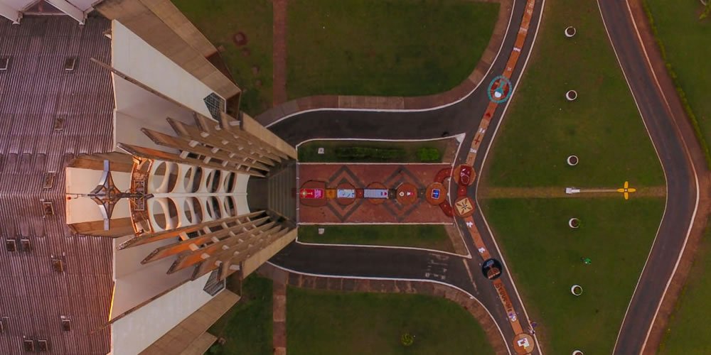 Igreja Catolica Catedral Cidade Jataí Goiás Drone