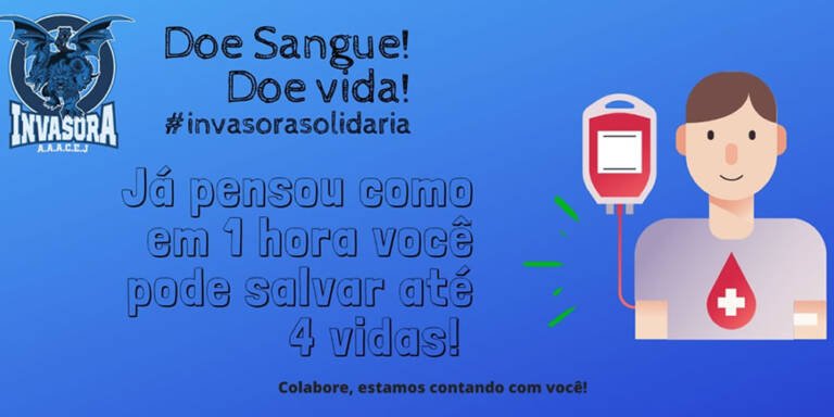 Atlética Invasora realiza campanha de doação de sangue