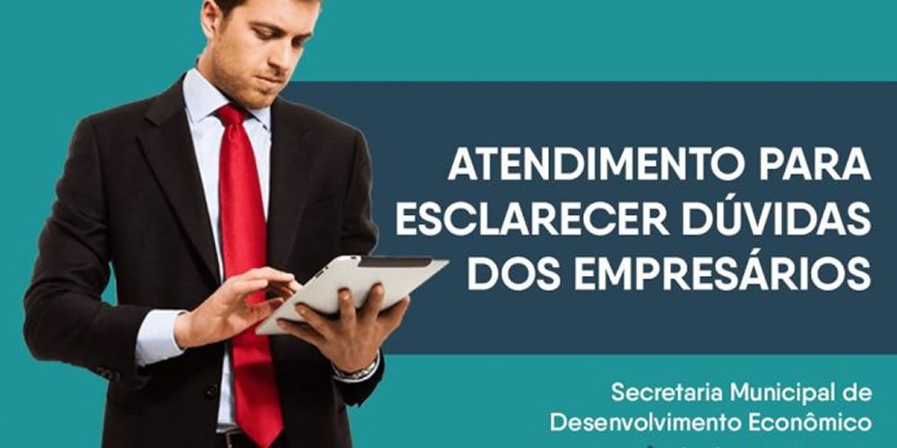Atendimento para esclarecer dúvidas dos empresários