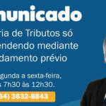 Diretoria de Tributos só está atendendo mediante agendamento prévio