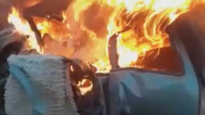 Policial de férias resgata mulher de carro em chamas em Goiás; vídeo