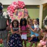 15º BPM comparece em aniversário de criança que sonha ser Policial Militar