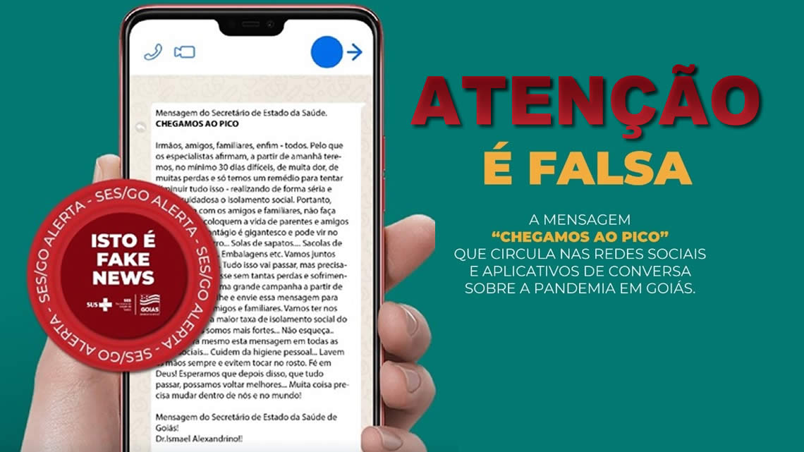 fake news sobre picos da doença