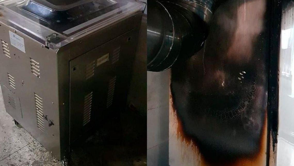 Cozinha de clube pega fogo em Jataí