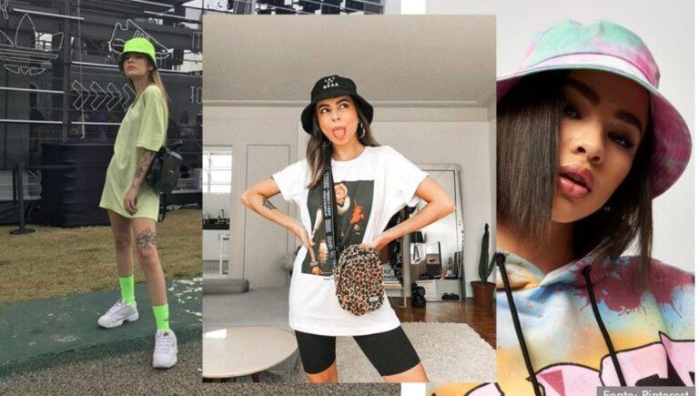 Looks despojados com bucket hat