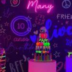 Neon festa faz sucesso entre os adolescentes e crianças