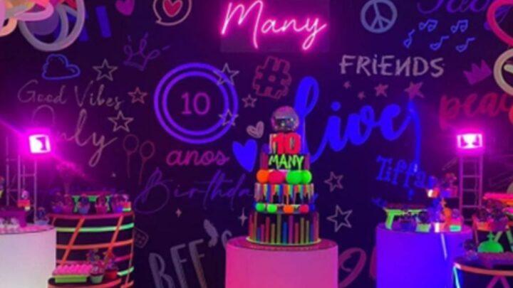 Neon: festa faz sucesso entre os adolescentes e crianças