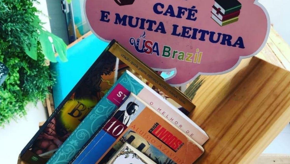 Cafeteria USA Brazil cria espaço de leitura e empresta livros em Jataí