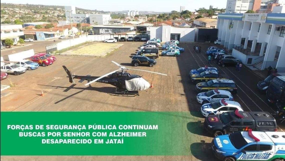 Forças de Segurança Pública continuam buscas por senhor com Alzheimer desaparecido em Jataí