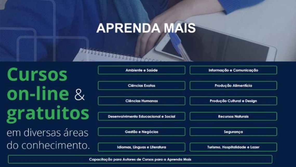 Prorrogado prazo da chamada pública para seleção de cursos na plataforma Aprenda Mais