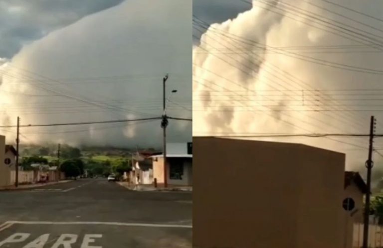 Nuvem gigante que apareceu em Goiás e quase engoliu prédios tem uma explicação; veja