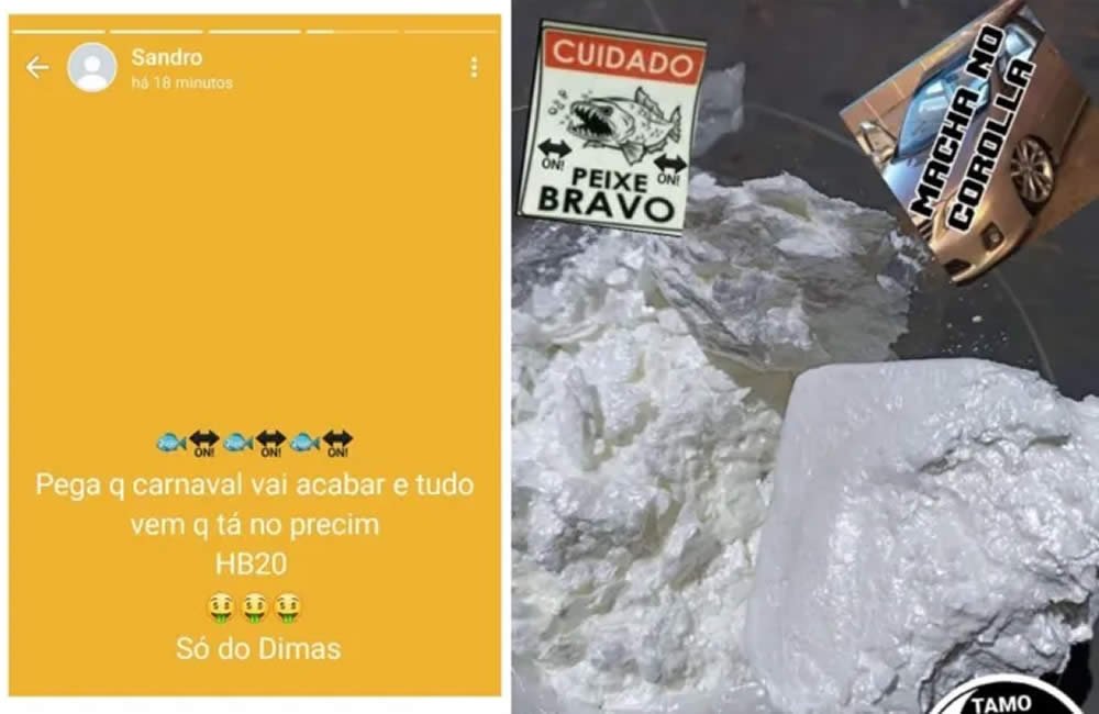Jovem é preso suspeito de vender drogas por aplicativo de mensagens para o carnaval, em Caiapônia