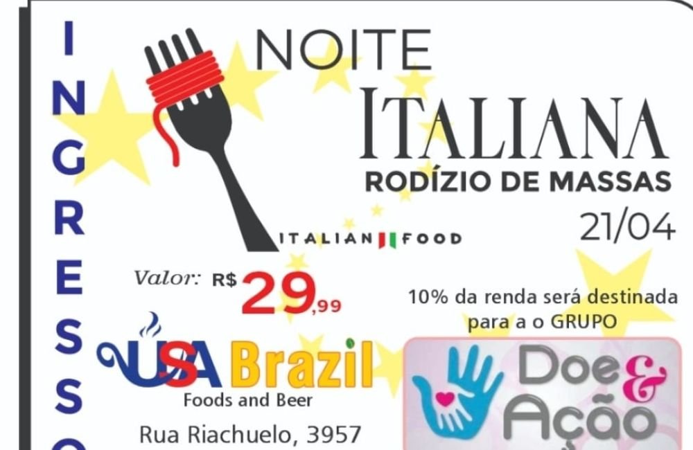 Noite Italiana – Rodízio de Massas