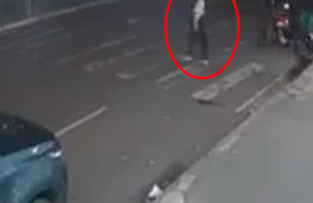 Câmera Flagra Acidente entre Pedestre e Motociclista em Jataí