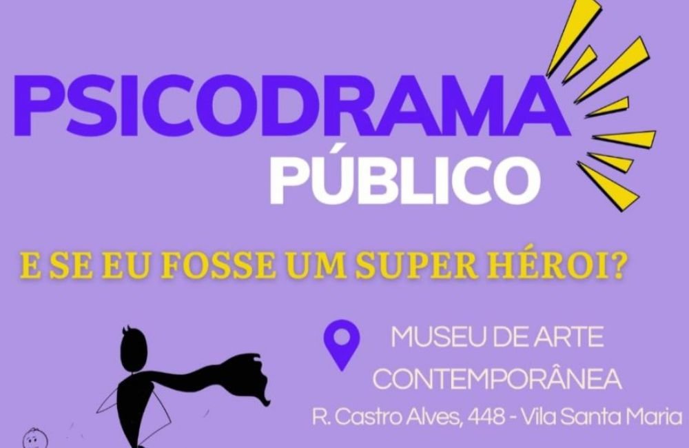 Secretaria de Cultura convida para Psicodrama Público neste sábado (09) no Museu de Arte Contemporânea