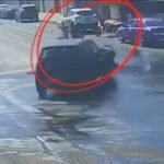 Motociclista é lançado sobre o teto de carro em acidente no cruzamento da Avenida Veriano de Oliveira Lima com a Rua Leopoldo de Bulhões