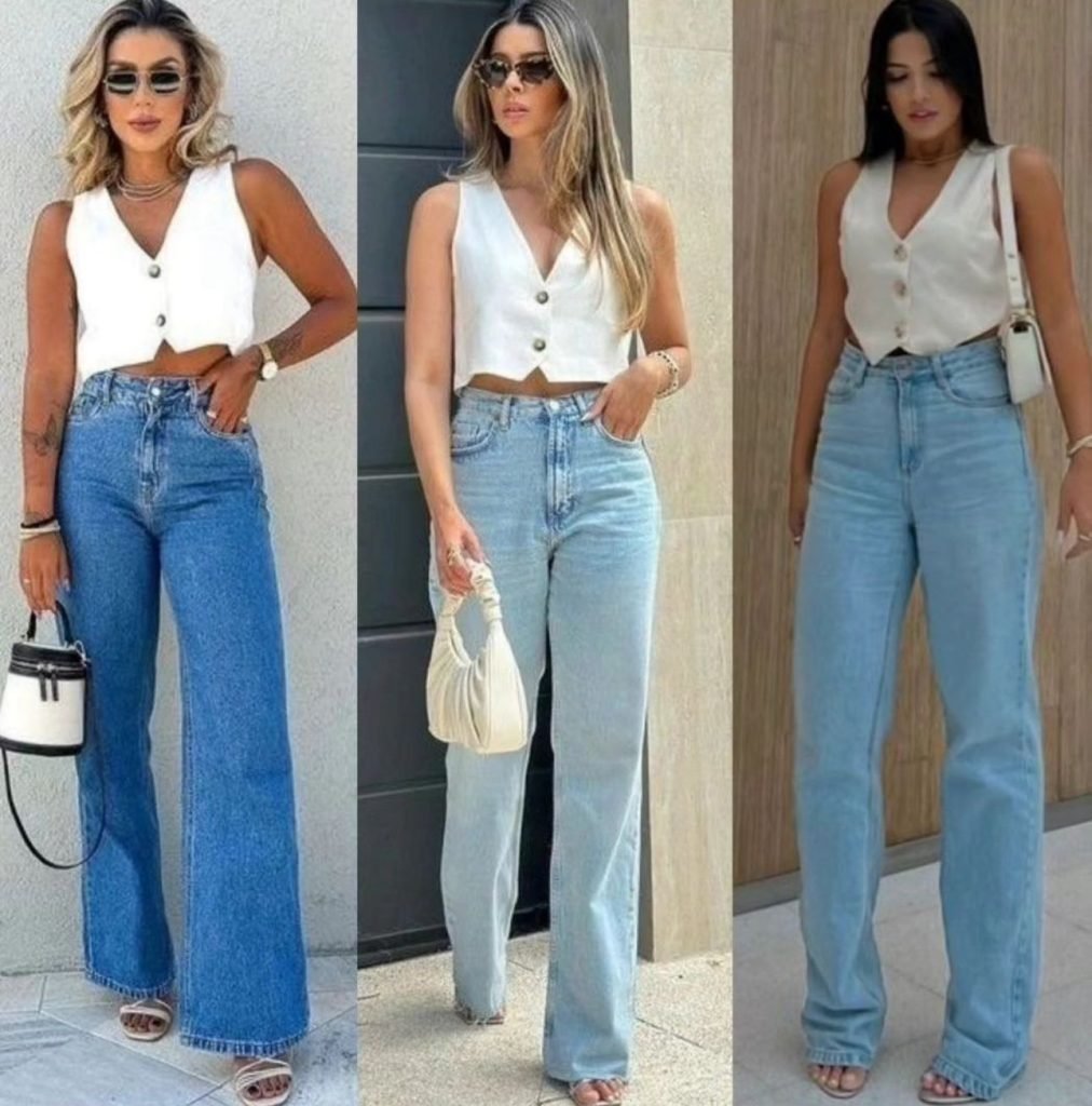 Sete Maneiras Estilosas de Usar a Clássica Calça Jeans Reta no Dia a ...
