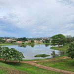 Clima tempo previsão lago jk roda d'agua arvores floridas ceu azul