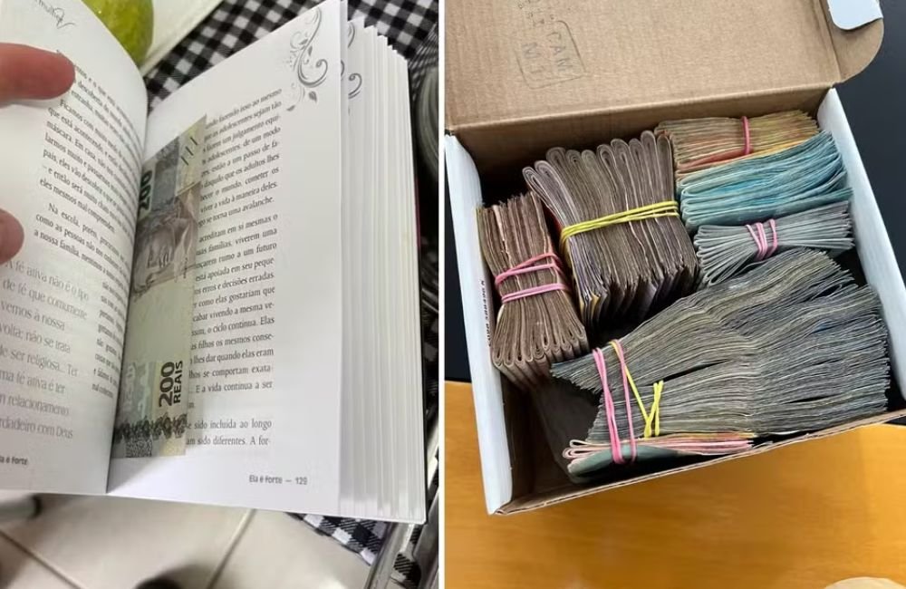 VÍDEO | Operação encontra R$ 20 mil escondidos dentro de livro e de caixa de sapato em Goiás