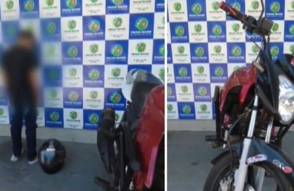 Menino de 10 anos é flagrado dirigindo moto sem autorização em Caiapônia