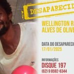 Polícia Busca por Wellington Ricardo, Desaparecido Desde o Dia 17 de Janeiro