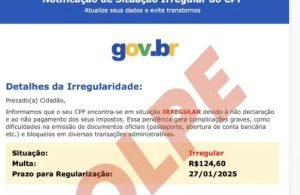 Receita Federal alerta sobre novo golpe do CPF