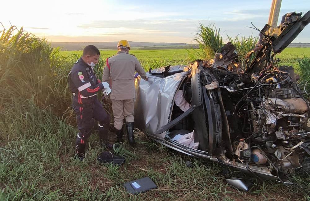 VÍDEO | Uma pessoa morre em grave acidente na manhã desta quarta-feira na GO-184 entre Jataí e Serranópolis