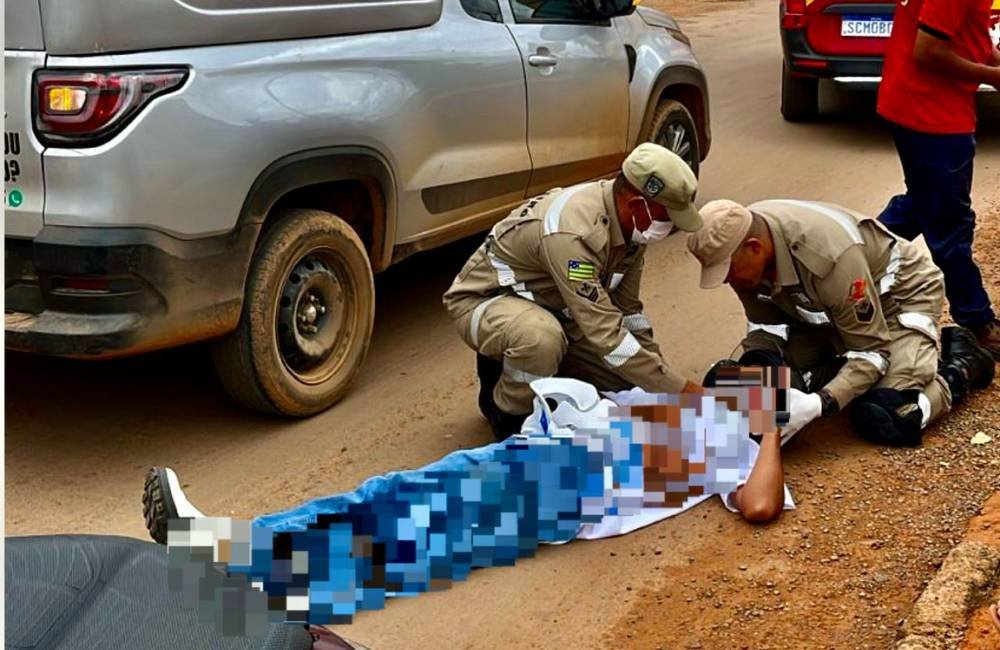 Colisão entre motocicleta e carro deixa homem ferido no setor Nordeste, em Formosa