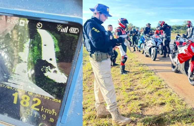 Com foco em motocicletas de altas cilindradas, operação da PRF registra mais de 400 infrações de excesso de velocidade