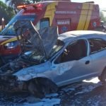 Bombeiros resgatam vítima de capotamento na BR-060