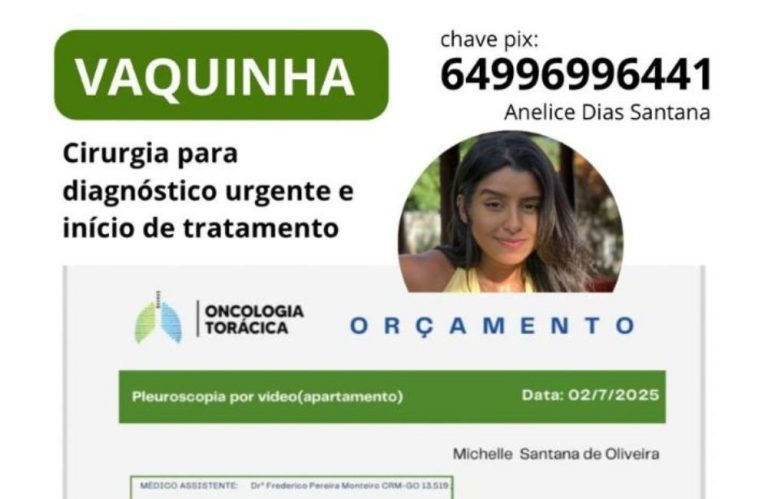 Jovem faz apelo nas redes sociais para custear cirurgia e exames urgentes após quadro pulmonar grave