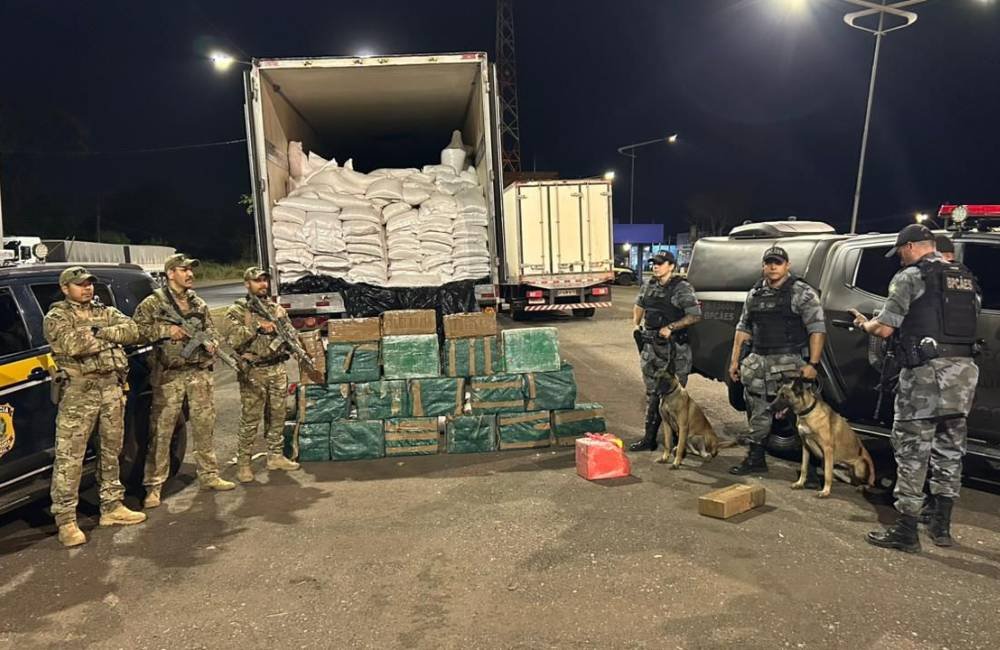 PRF e PMGO apreendem mais de meia tonelada de cocaína escondida em carga de milho em Rio Verde