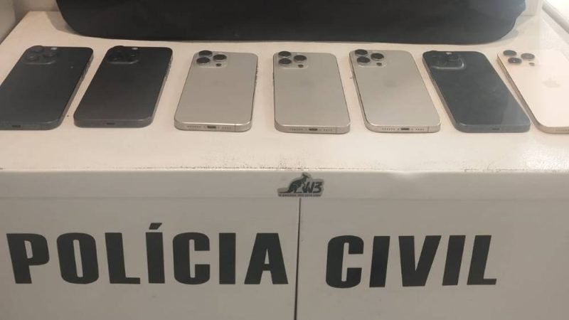 Polícia Civil de Goiás apreende R$ 70 mil em celulares de alto valor na segunda fase da Operação “Ponto Final”