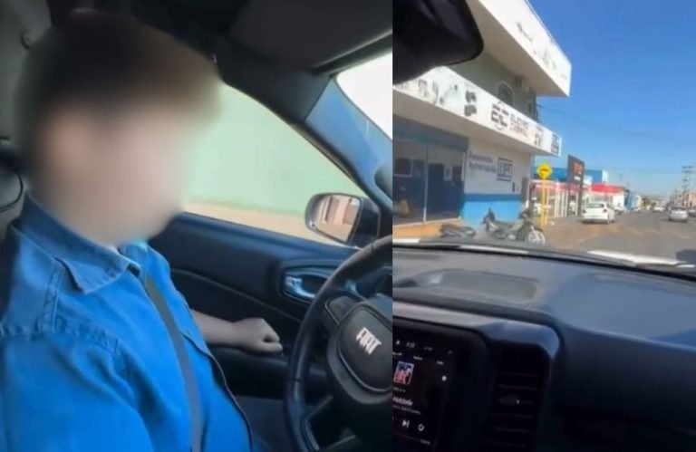 VÍDEO Polícia Civil investiga criança de 11 anos flagrada dirigindo no centro de Rio Verde