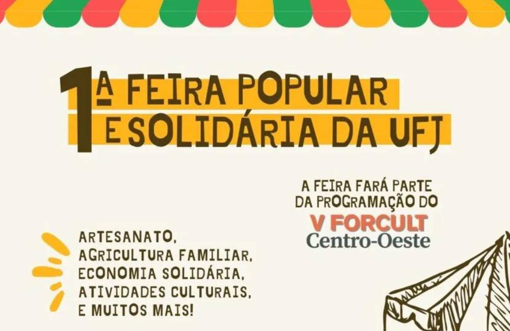 1ª Feira Popular e Solidária da UFJ em Jataí reúne atrações culturais e produtos da agricultura familiar