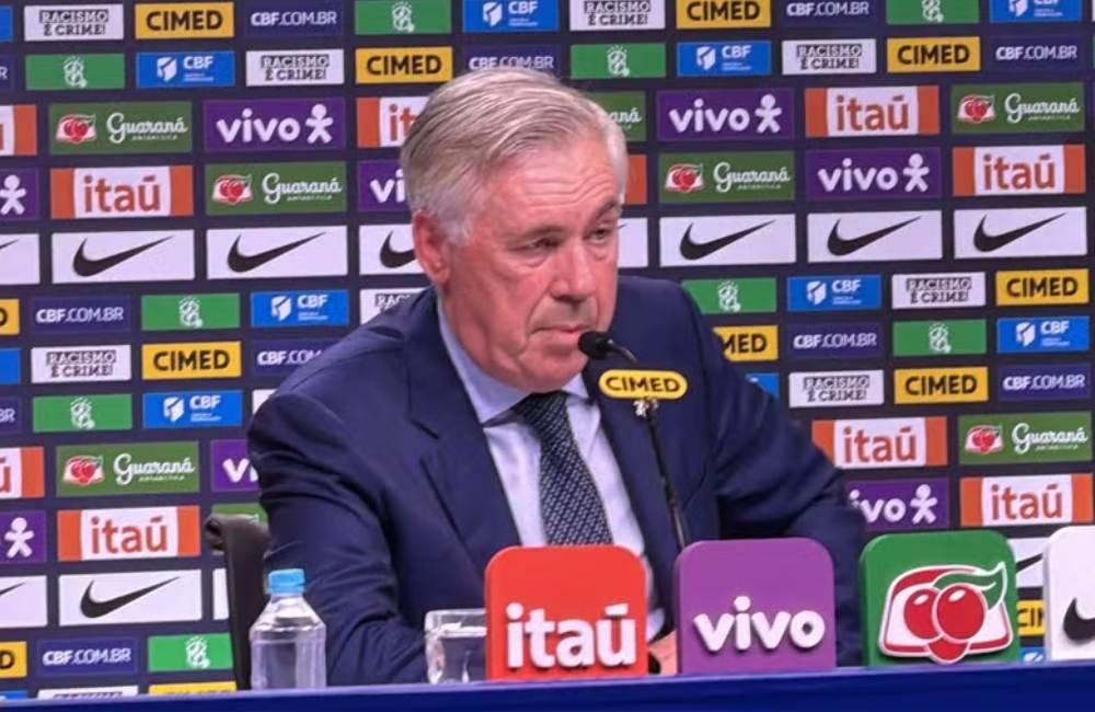 Ancelotti anuncia convocados da Seleção para enfrentar Chile e Bolívia