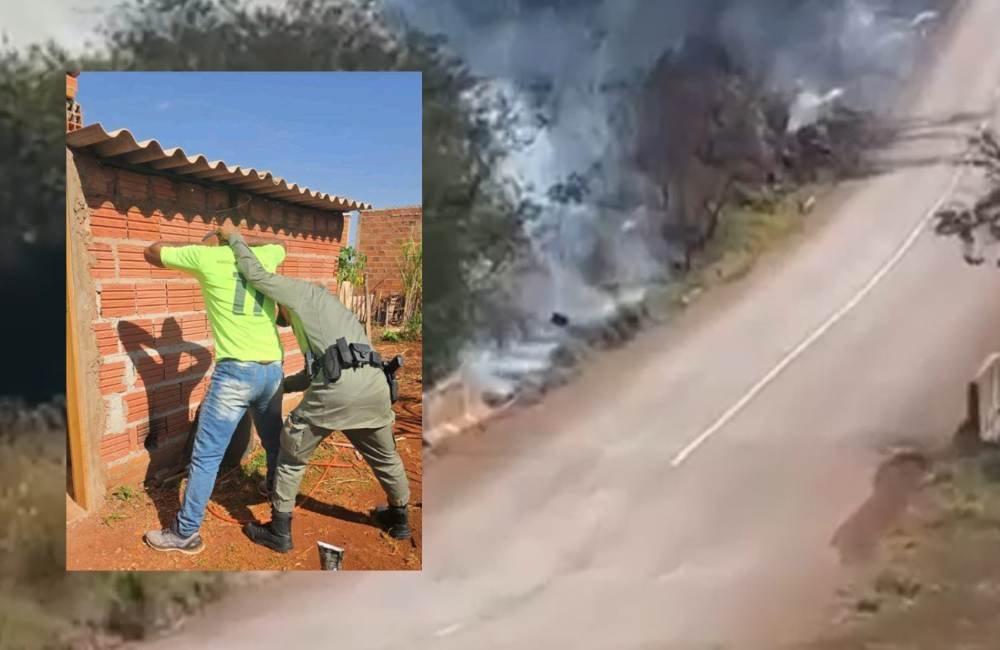 VÍDEO | Incêndio criminoso em Jataí termina com prisão de suspeito no Jardim dos Ipês