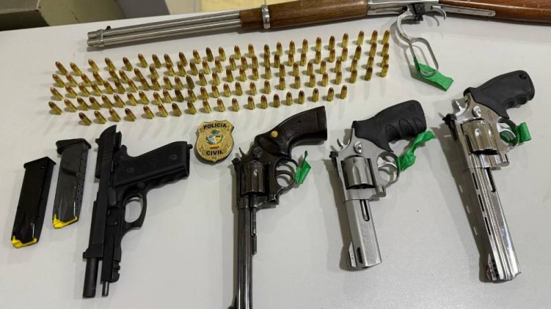 Polícia Civil retira seis armas de fogo de circulação em Jataí durante operação