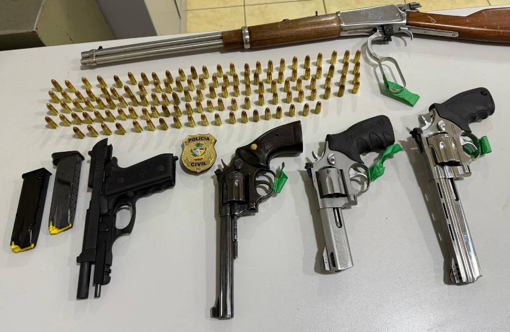 Polícia Civil retira seis armas de fogo de circulação em Jataí durante operação