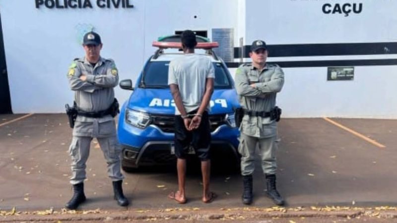 Polícia Militar prende suspeito de furto qualificado em residência no Bairro Santa Luzia, em Caçu