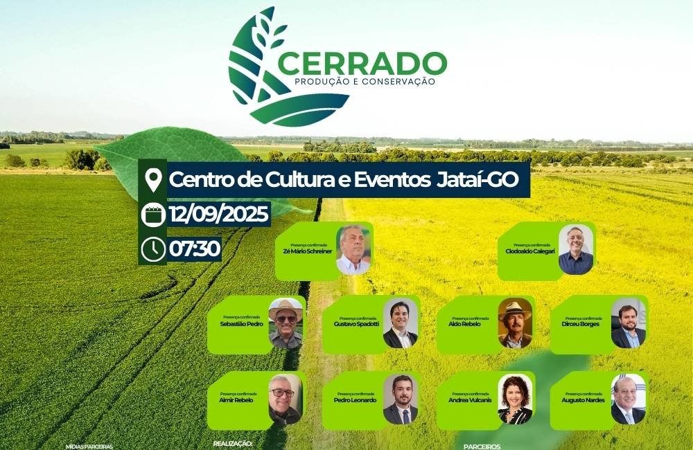 É amanhã! Jataí recebe encontro “Cerrado: Produção e Conservação” com autoridades, cientistas e lideranças do agro
