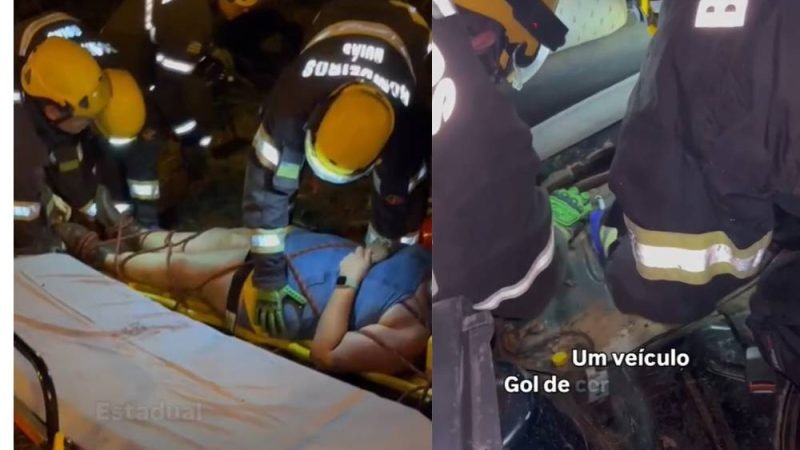 VÍDEO | Madrugada de susto em Jataí: mulher adormece ao volante e carro cai em córrego no Lago JK