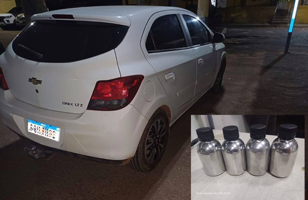 PRF flagra transporte ilegal de 6 kg de mercúrio escondidos em carro na BR-153