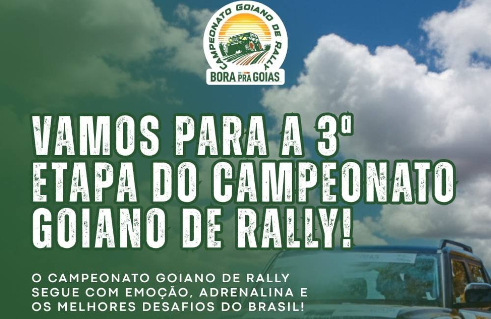 AGENDA: São Luís de Montes Belos recebe a 3ª etapa do Campeonato Goiano de Rally