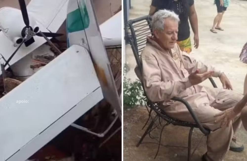 Avião que saiu de Jataí cai sobre casa em Goiânia; piloto sobrevive após pane no motor