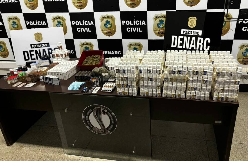 Dupla é presa com “supermaconha” e anabolizantes de R$ 500 mil em operação da PCGO em Goiânia