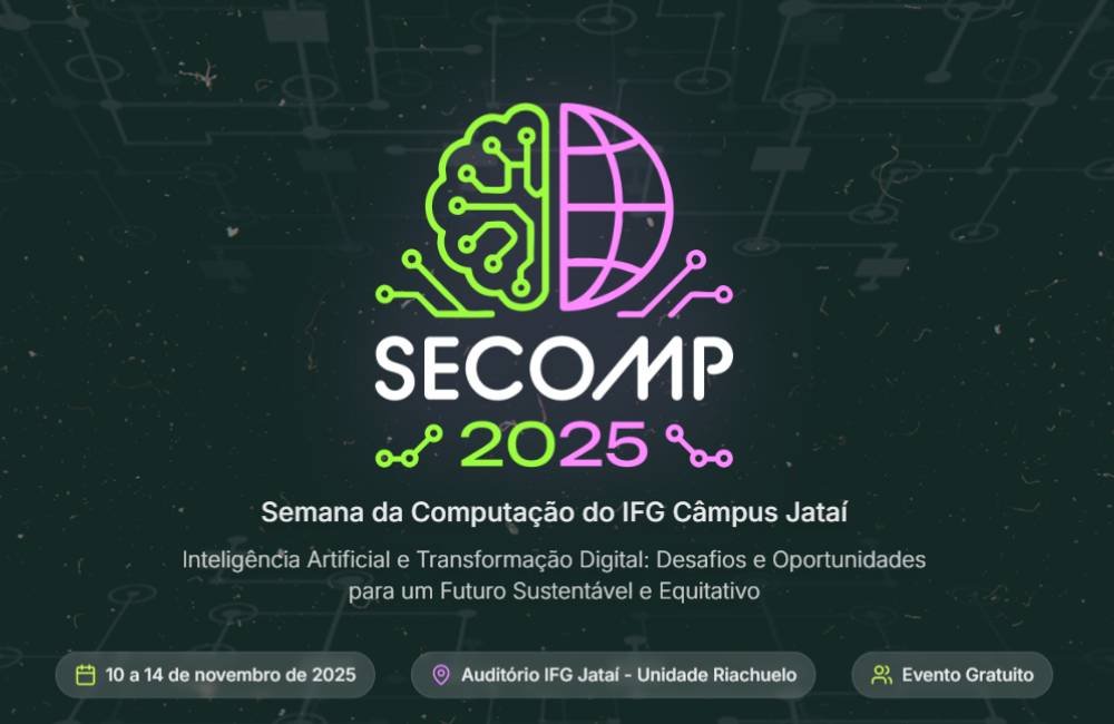 IFG Jataí celebra 20 anos da Semana da Computação com foco em Inteligência Artificial e futuro sustentável