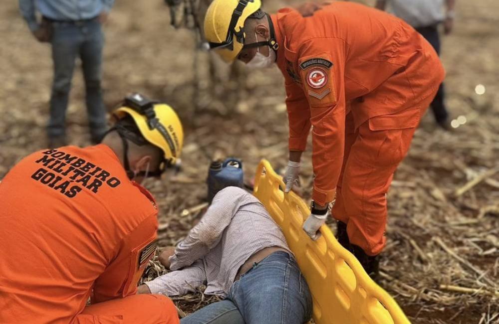 Trabalhador fica ferido após cair de cavalo na zona rural de Jataí